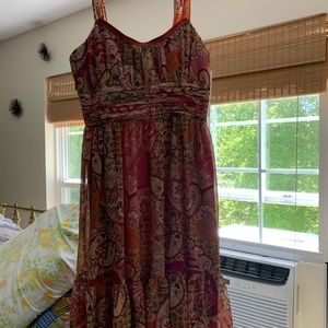 Garnet Patterned Summer Dress